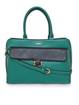 ESBEDA - Green & Black Color Structured Regular Top Handle Handbag For Women (M)