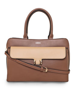 ESBEDA - Brown & Camel Color Structured Regular Top Handle Handbag For Women (M)