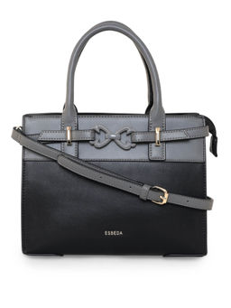 ESBEDA - Black Grey Color Organizational Daytona Handbag For Women (M)