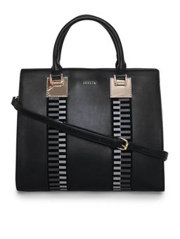 ESBEDA - Black Color Engraved Top Handle Handbag For Women (M)