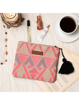 Visual Echoes - Coral Rush - Flat Pouch