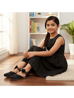 BOYZ N GALZ - Girls Black Embellished Sandals
