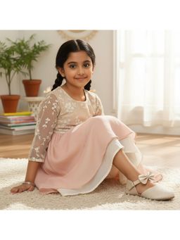 BOYZ N GALZ - Girls Cream Embellished Sandals