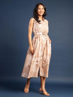 Aravalii - Champagne Orchid Dress with Belt