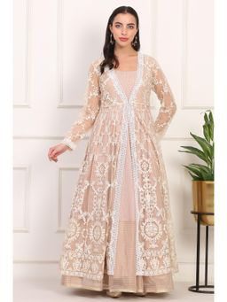 WISHFUL by W - Old Rose Sequin Embroidered Mesh Jacket and Dress