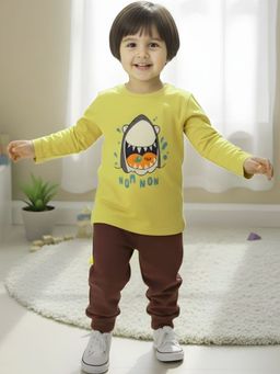 Oh Rare - Yellow Printed Regular T-Shirt and Pant