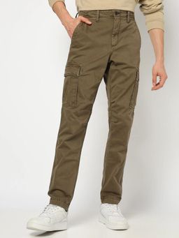 GAP - Brown Cotton Solid Casual Cargo
