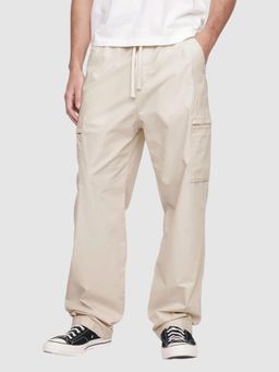 GAP - Beige Cotton Solid Casual Cargo