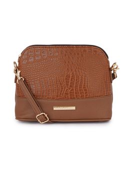 Lapis O Lupo - Tan Animal Print Sling and Cross bags