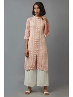 W - Pink Floral Kurta