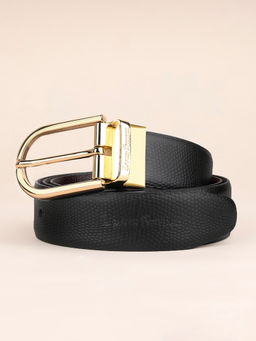 Louis Stitch - Mens Black & Brown Formal Italian Leather Reversible Belt