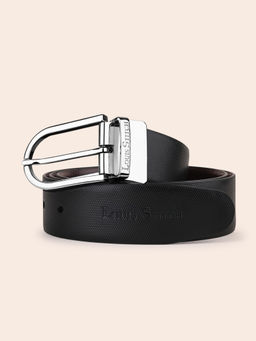Louis Stitch - Mens Black & Brown Formal Italian Leather Reversible Belt