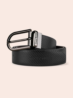 Louis Stitch - Mens Black & Brown Formal Italian Leather Reversible Belt