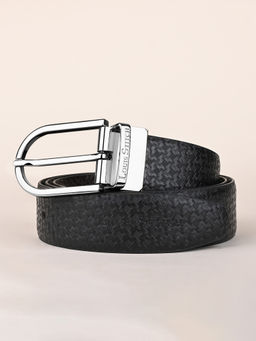 Louis Stitch - Mens Black & Brown Formal Italian Leather Reversible Belt