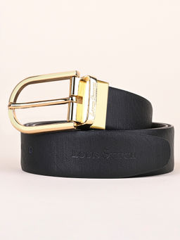 Louis Stitch - Mens Black & Brown Formal Italian Leather Reversible Belt