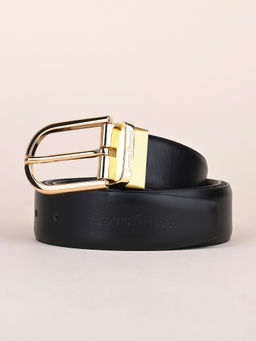 Louis Stitch - Mens Black & Brown Formal Italian Leather Reversible Belt