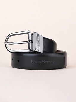 Louis Stitch - Mens Black & Brown Formal Italian Leather Reversible Belt