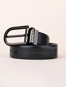 Louis Stitch - Mens Black & Brown Formal Italian Leather Reversible Belt