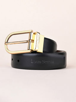 Louis Stitch - Mens Black & Brown Formal Italian Leather Reversible Belt