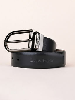 Louis Stitch - Mens Black & Brown Formal Italian Leather Reversible Belt