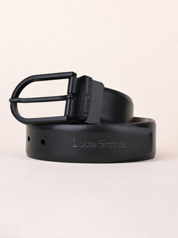 Louis Stitch - Mens Black & Brown Formal Italian Leather Reversible Belt