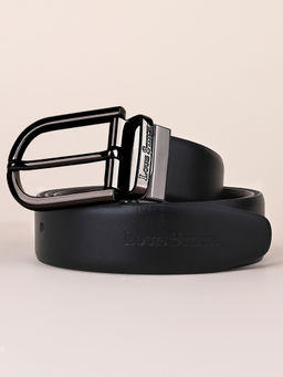 Louis Stitch - Mens Black & Brown Formal Italian Leather Reversible Belt