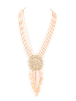 Odette - Peach Beads Choker Necklace
