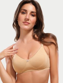 Enamor - A055 Stretch Cotton Comfort Shaper With Detachable Straps T-Shirt Bra - Skin