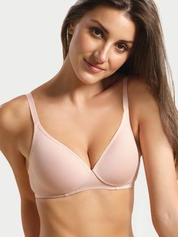 Enamor - A039 T-Shirt Cotton Bra - Padded & Wirefree - Pearl