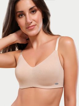Enamor - A027 Full Coverage Non-Padded & Wirefree Cotton Bra - Nude