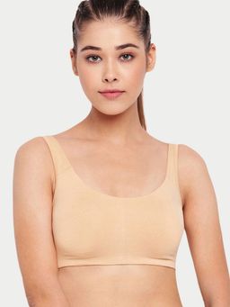 Enamor - Sb06 Low Impact Cotton Sports Bra Non-Padded & Wirefree - Nude