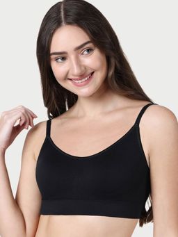 Enamor - F037 Padded & Wirefree Ultra Smoothening No Pinch T-Shirt Bra - Black
