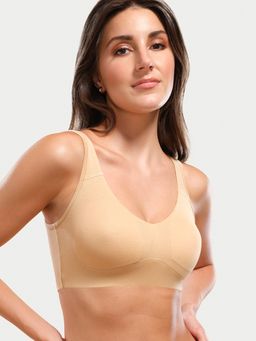 Enamor - Easy SlipOn Back Keyhole Padded Wirefree Full Coverage Everyday Beginner's Bra A106