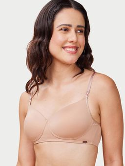 Enamor - Powderfinish Eco fabricPadded Wirefree Medium Coverage Balconette T-Shirt Bra F131