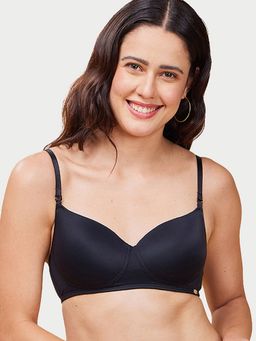Enamor - Powderfinish Eco fabricPadded Wirefree Medium Coverage Balconette T-Shirt Bra F131