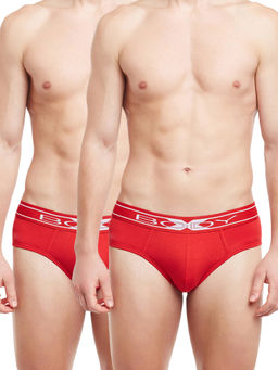 BODYX - Mens Cotton Briefs Red (Pack of 2)