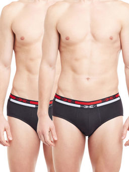 BODYX - Mens Solid Briefs Black (Pack of 2)