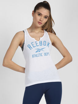 Reebok - Wor Supremium Logo Tank White Training Top