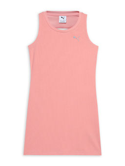 Puma - Pink Butterfly Vibe Youth Slim Fit Ribbed Tank Dress