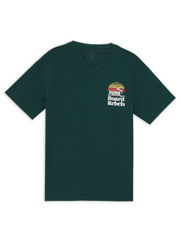 Puma - Green Mid 90S Youth Relaxed Fit Graphic T-Shirt