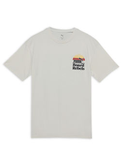Puma - White Mid 90S Youth Relaxed Fit Graphic T-Shirt
