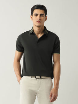 Arrow - Men Green Solid Pure Cotton Polo T-shirt