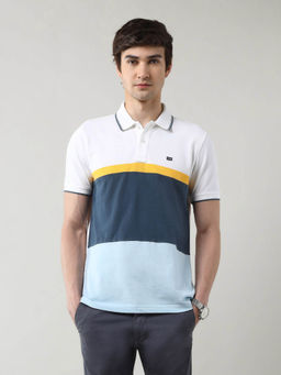 Arrow Sports - Men Multi-Color Colorblock Regular Fit Polo T-shirt