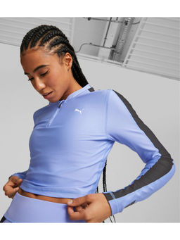 Puma - Fit Eversculpt 1-4 Zip Womens Purple T-Shirt