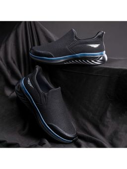 Red Tape - Men Textured Black Walking Slip-On Shoes