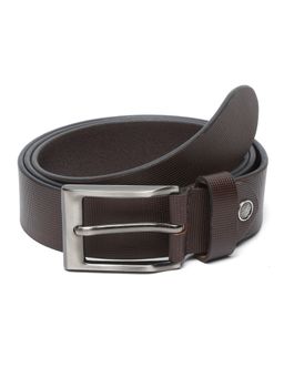 Teakwood - Men Brown Textured Genuine Leather Belt