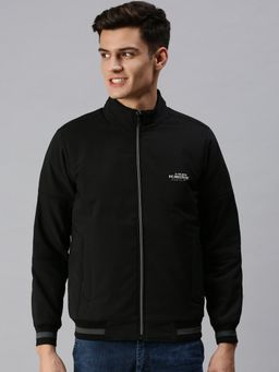 SHOWOFF - Men Casual Solid Black Jacket