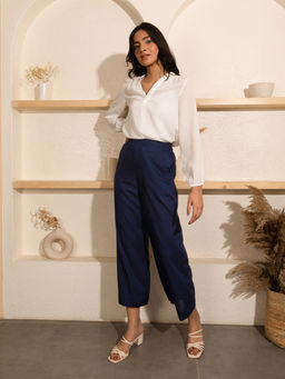 Elleven - Medieval Blue Straight Palazzo