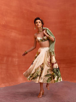 KALISTA - Beige Melinda Skirt with Bustier (Set of 2)