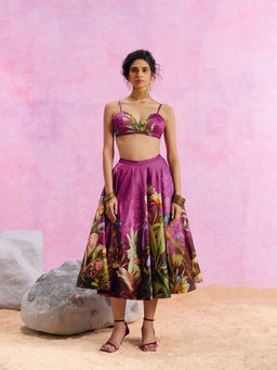 KALISTA - Purple Amelia Skirt with Bustier (Set of 2)